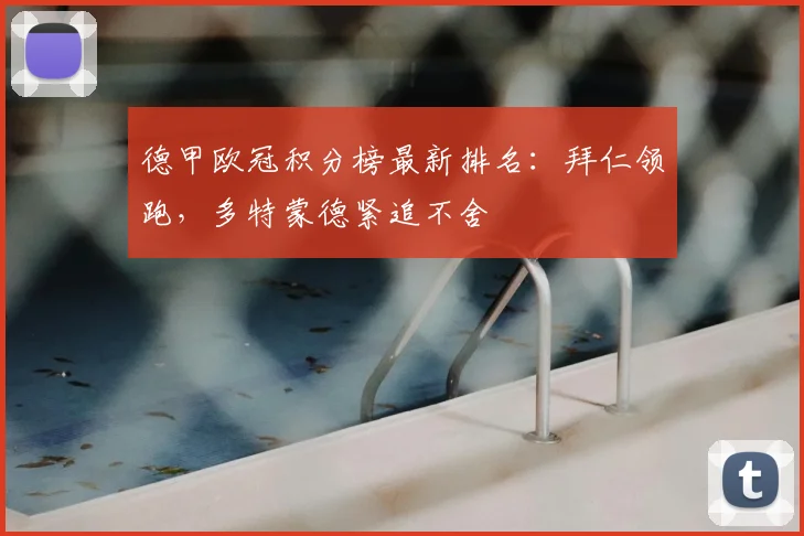 德甲欧冠积分榜最新排名：拜仁领跑，多特蒙德紧追不舍